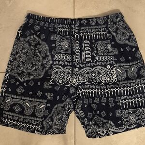 Men's Navy Paisley Athletic Shorts